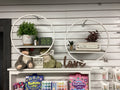 Round White/Wood Shelf