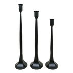 Cast Iron Taper Candle Holders (Set of 3)