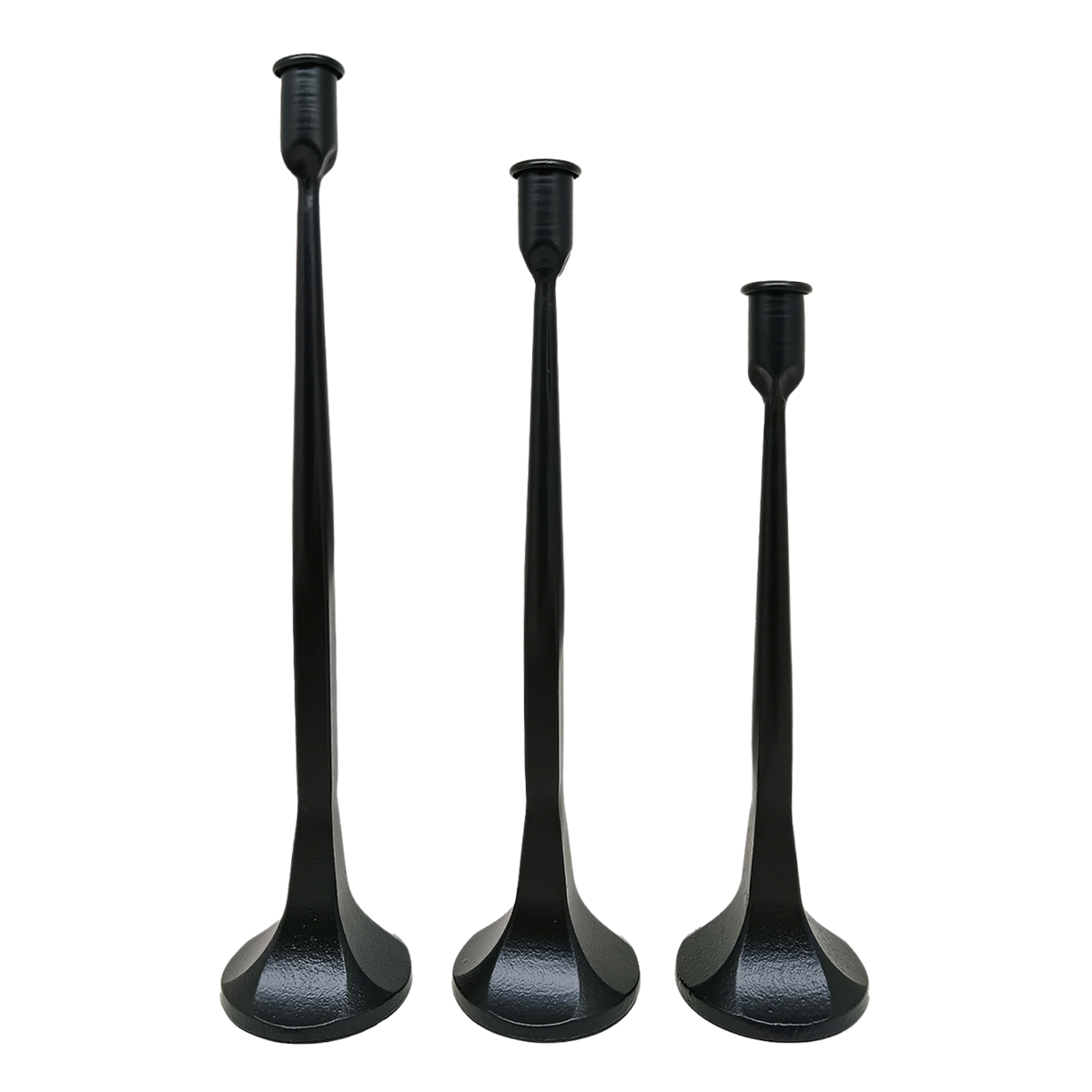Cast Iron Taper Candle Holders (Set of 3)