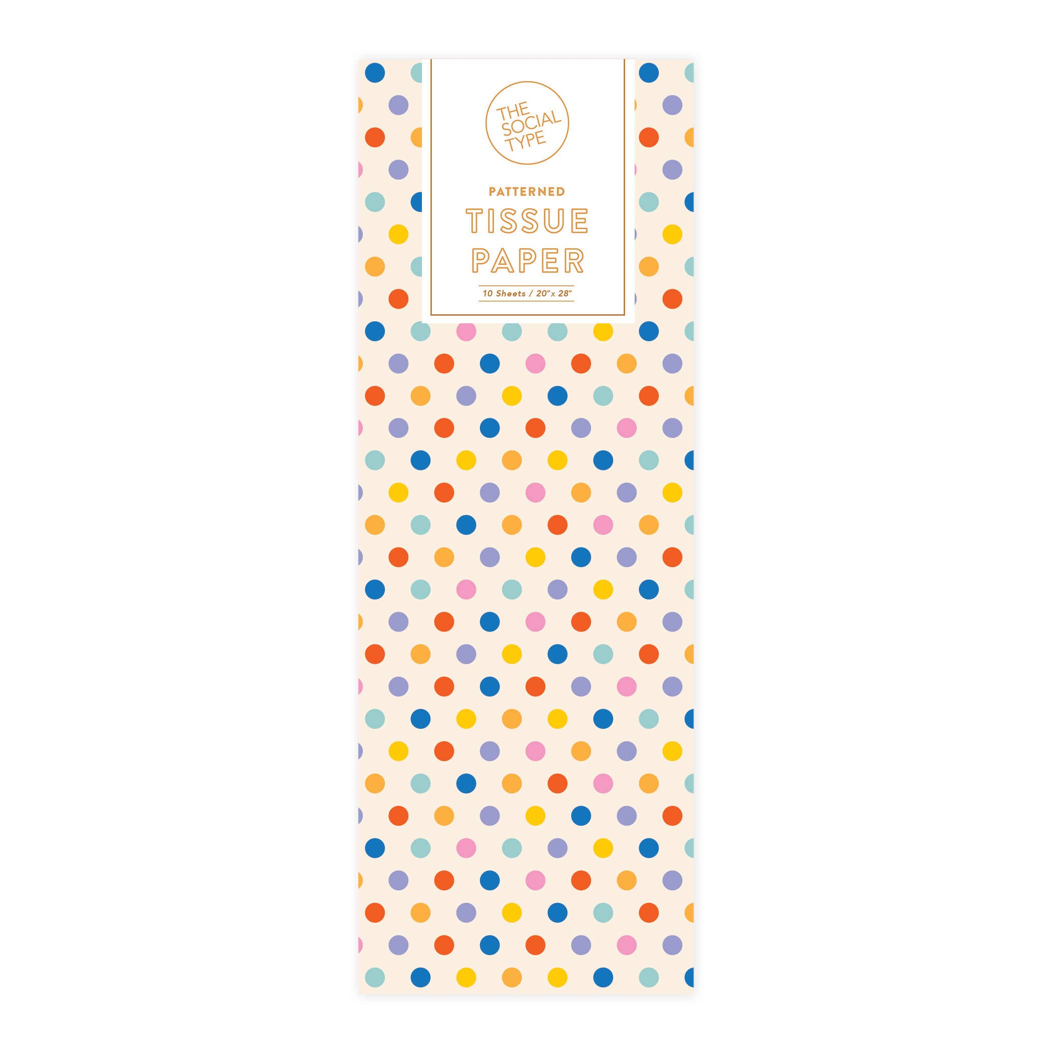 Rainbow Confetti Dot Tissue Paper