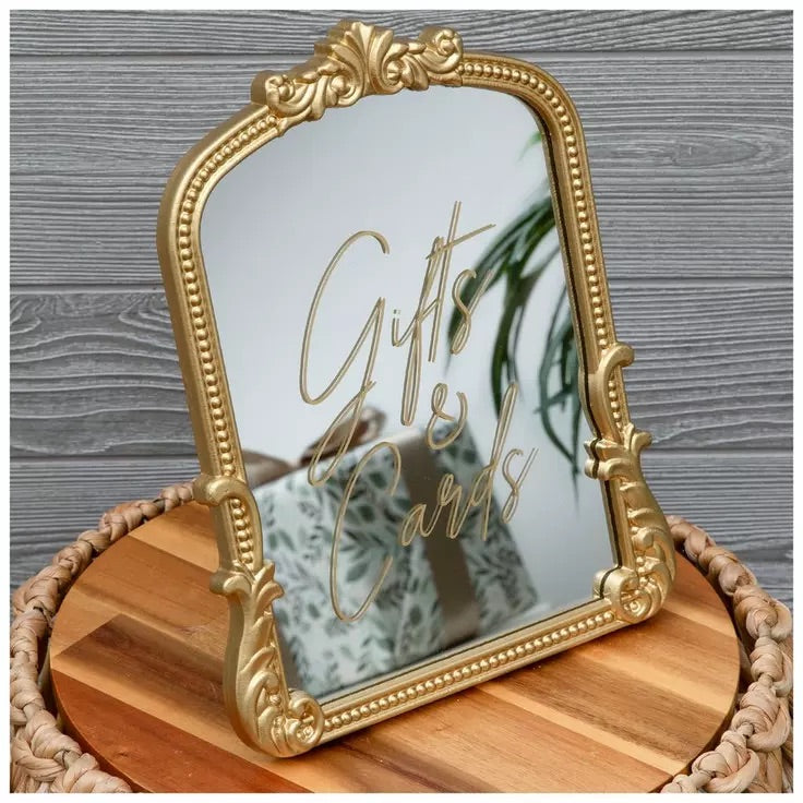Vintage Gold Mirror Signs