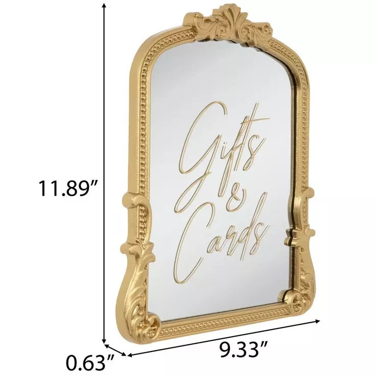 Vintage Gold Mirror Signs