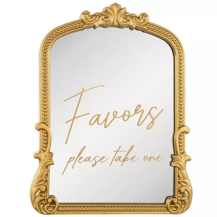 Vintage Gold Mirror Signs