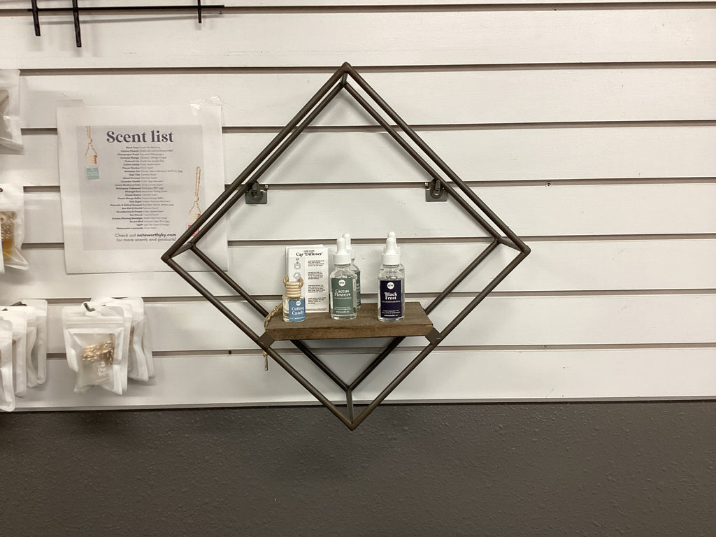 Square Grey/Wood Shelf