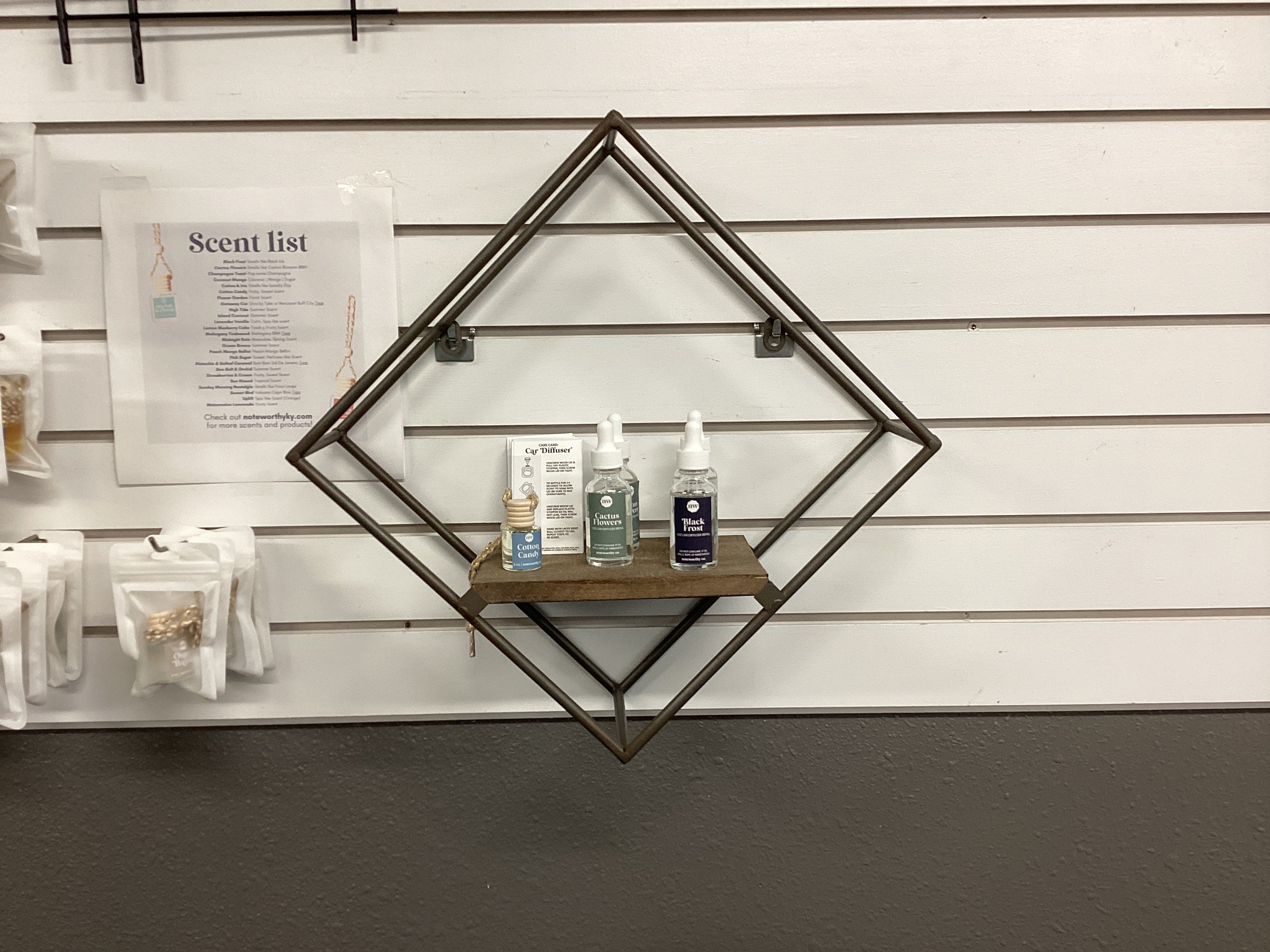 Square Grey/Wood Shelf
