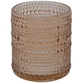 Amber Bubble Glass Votives