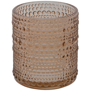 Amber Bubble Glass Votives