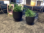 Black Speckled Ceramic Planter
