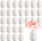White Ceramic Bud Vases