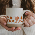 Fall Leaves Stoneware Coffee Mug