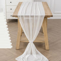 Ivory Chiffon Table Runner
