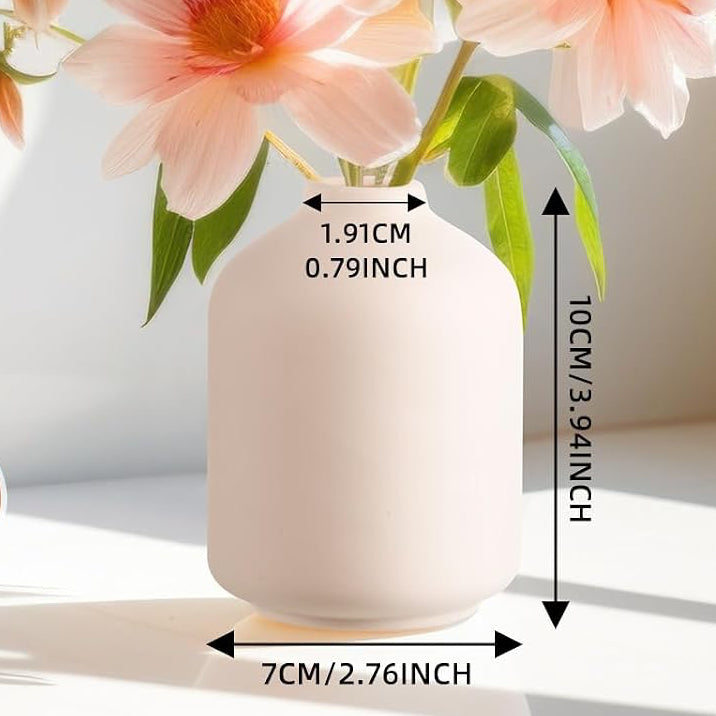 White Ceramic Bud Vases