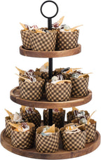 Wood Circle 3 Tiered Stand