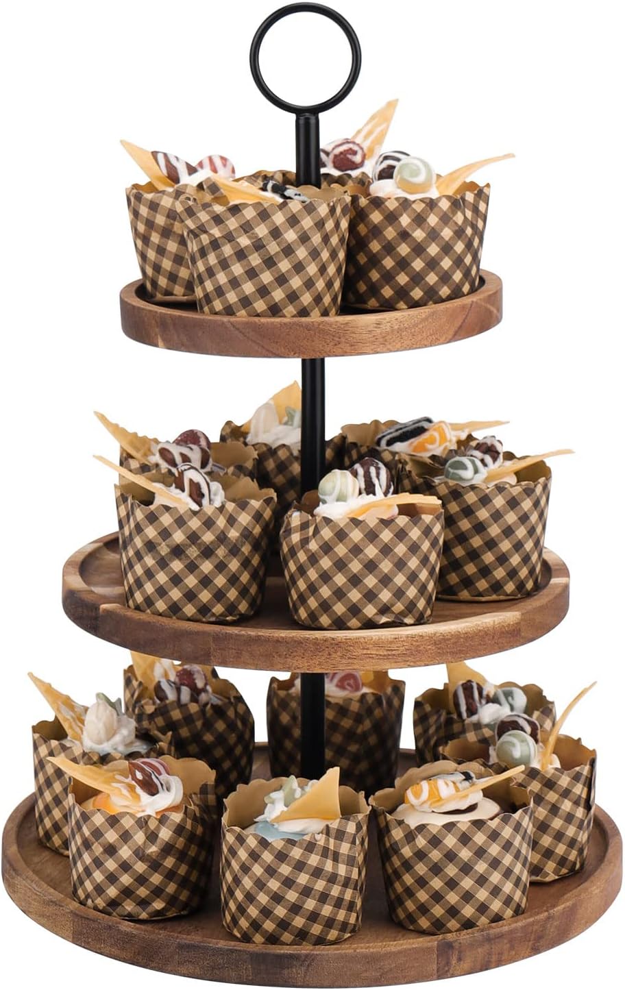 Wood Circle 3 Tiered Stand