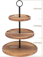 Wood Circle 3 Tiered Stand