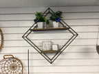 Square Grey/Wood Shelf