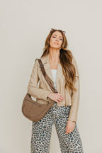 Mocha Crescent Brixley Bag