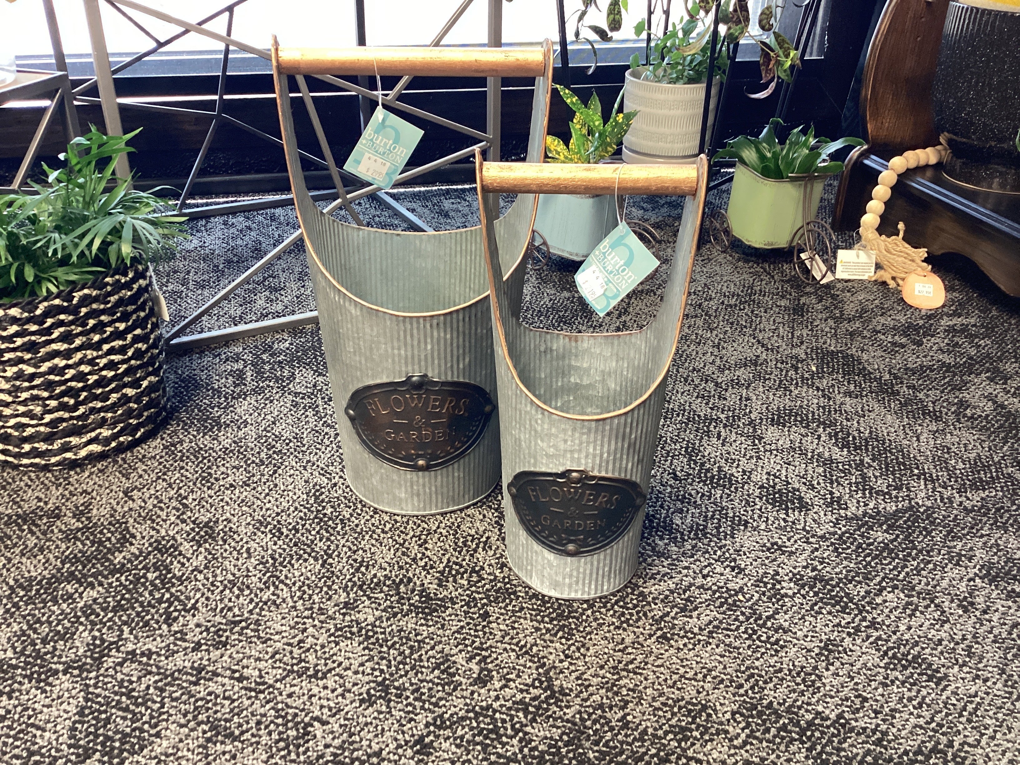 Flowers & Garden Metal Planter