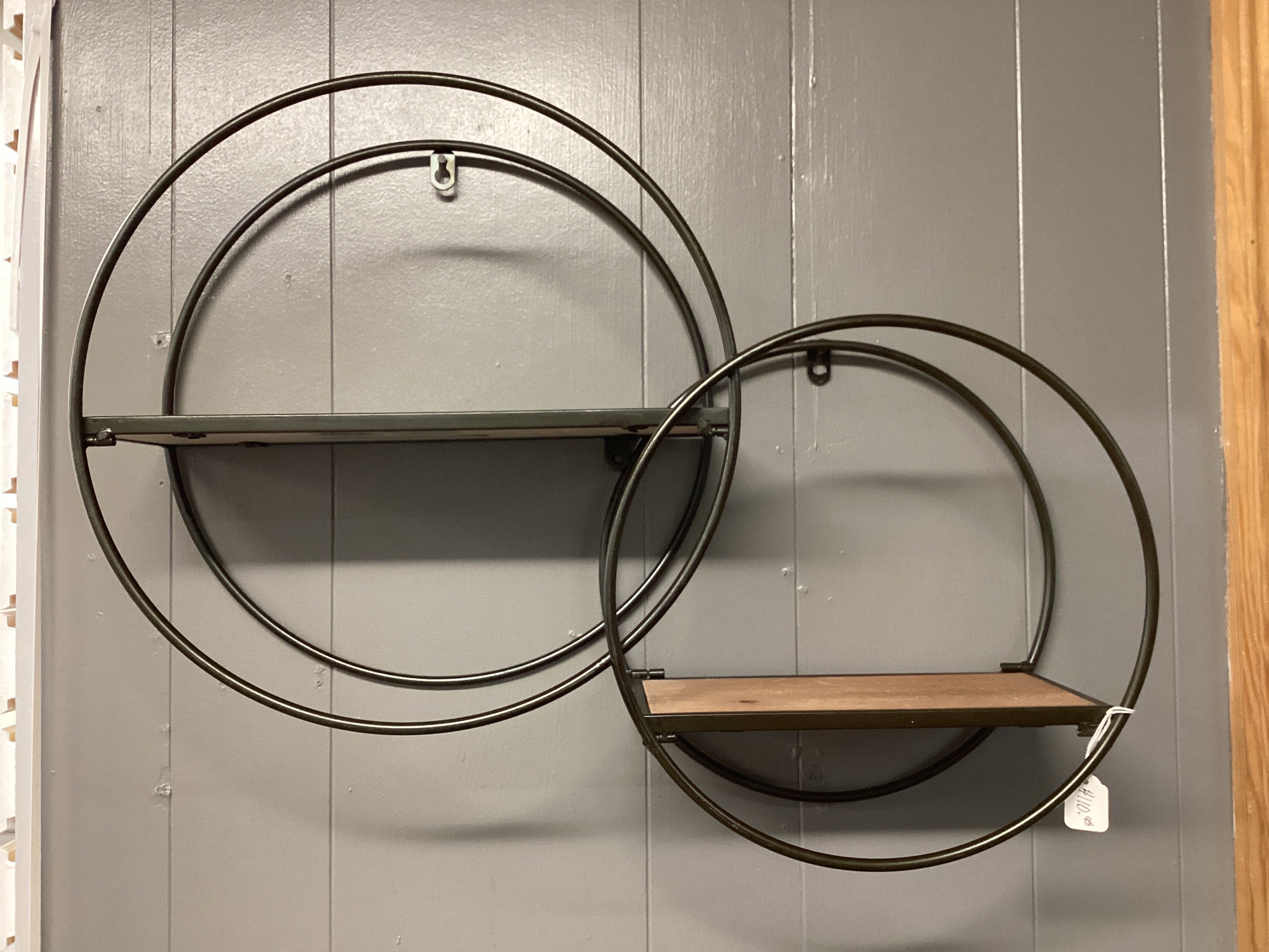 Double Circle Wood Shelf