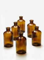 Dark Amber Glass Bottle Vases