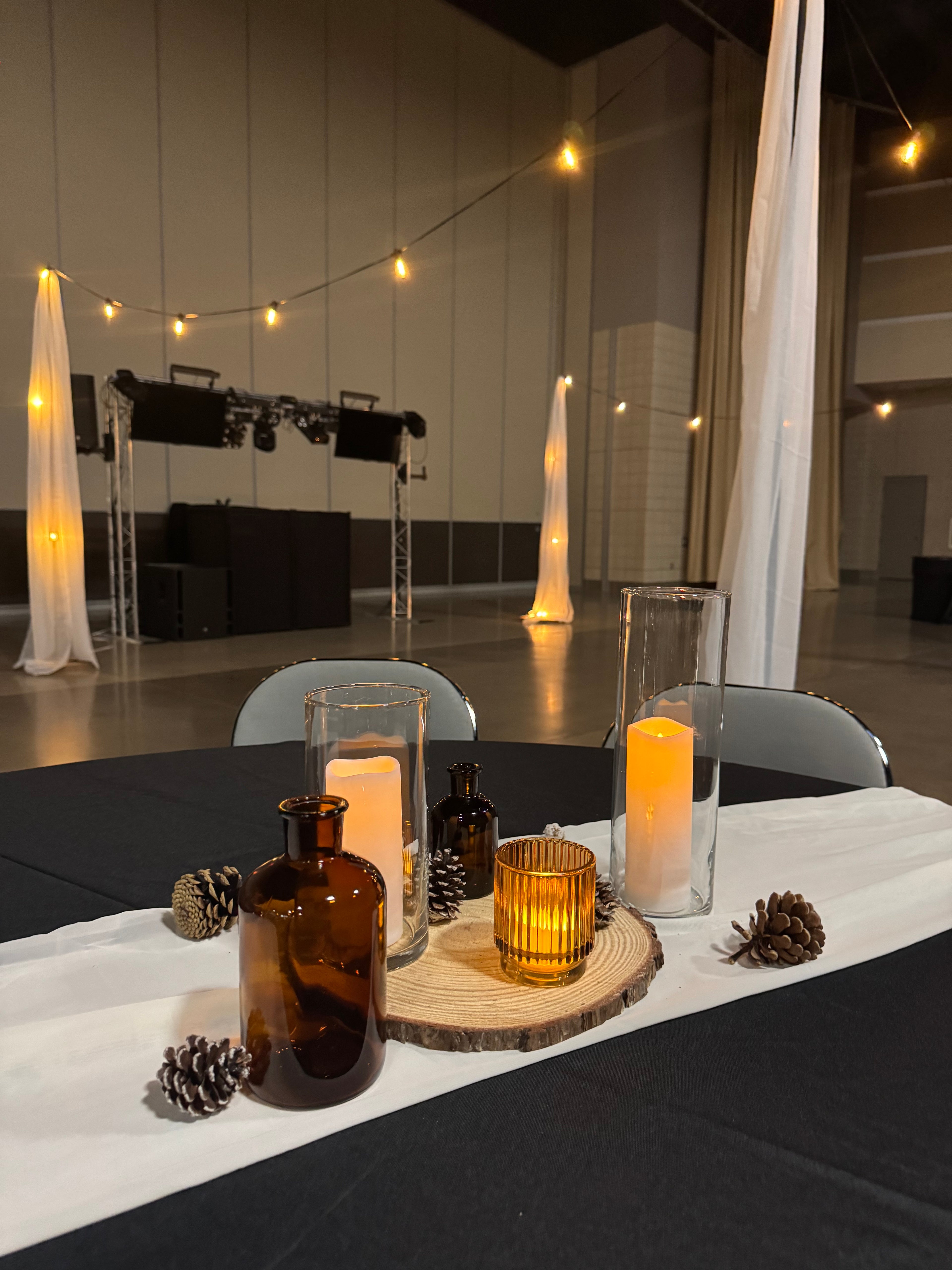 Dark Amber Glass Bottle Vases