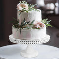 White Round Pedestal Cake Stand