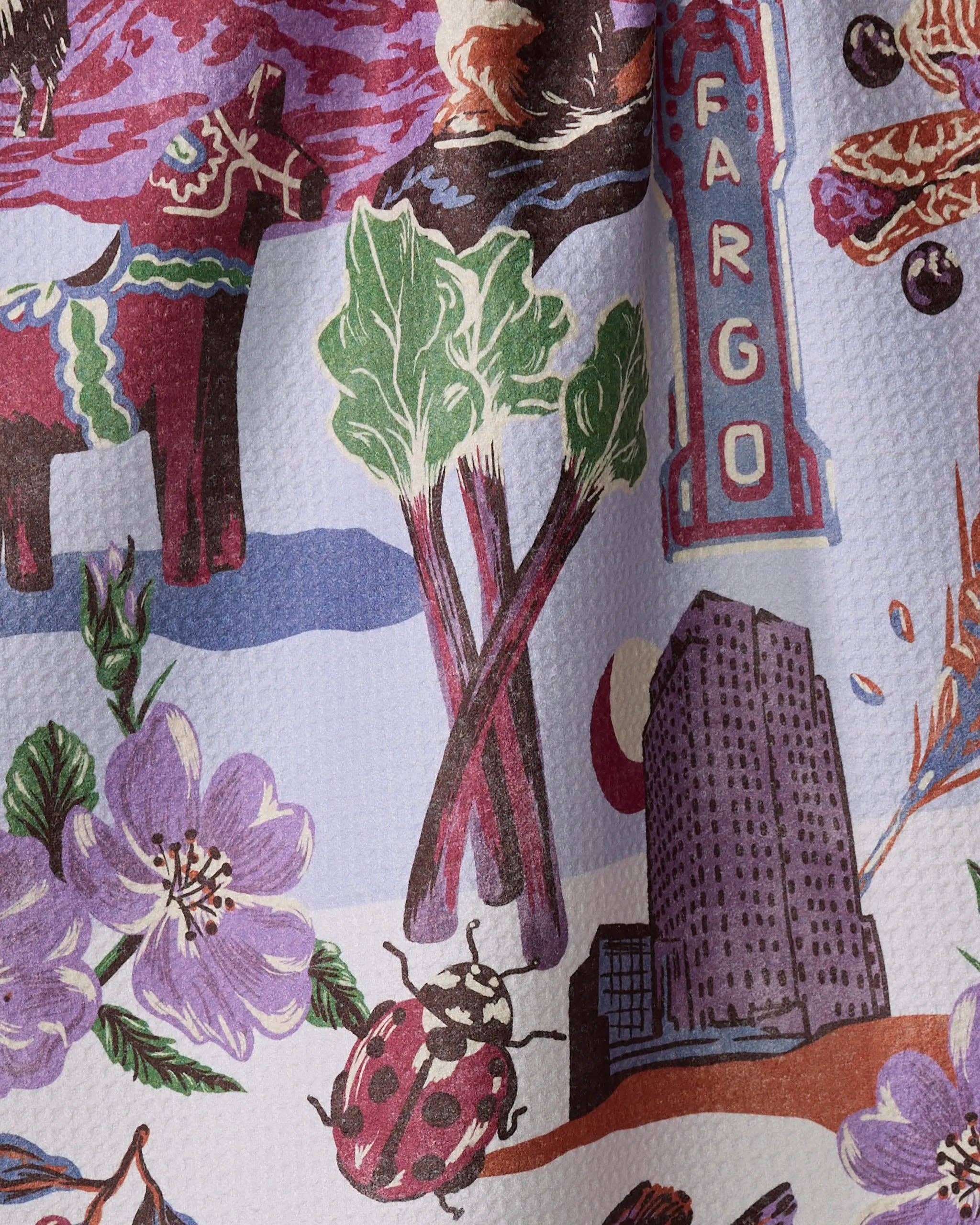 Greetings From North Dakota Tea Towel