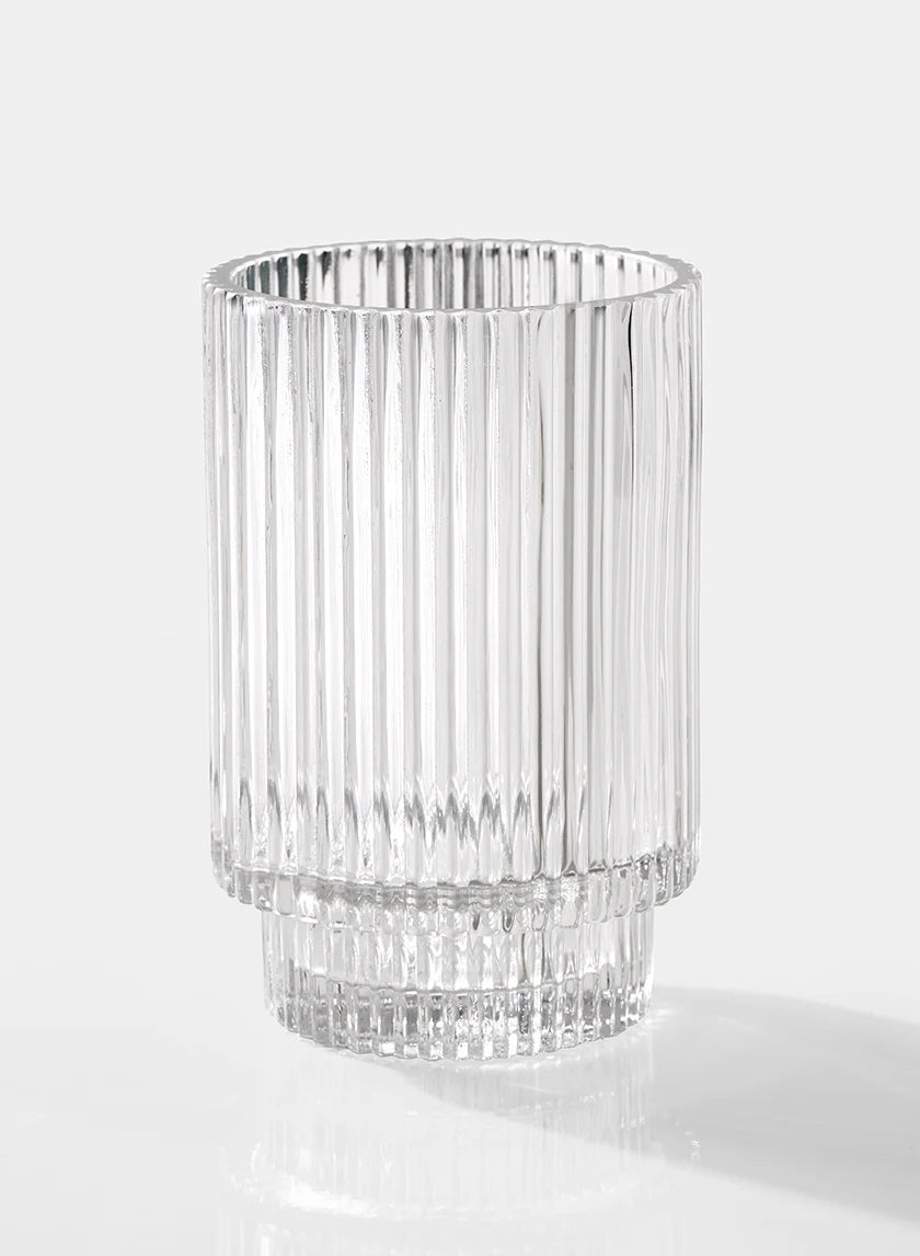 Clear Ribbed Wide Votives