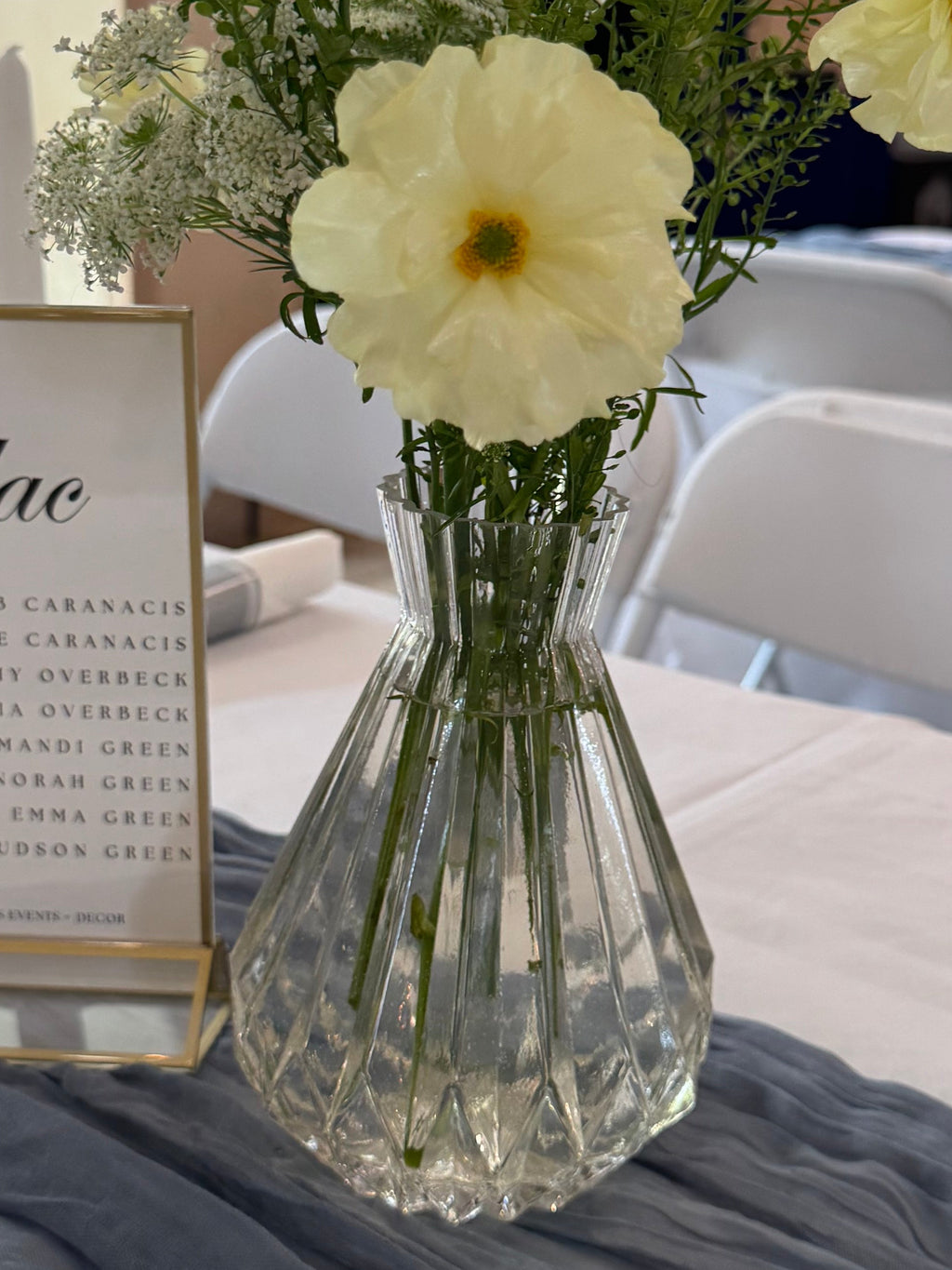 Clear Diamond Glass Vase