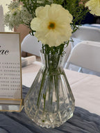 Clear Diamond Glass Vase
