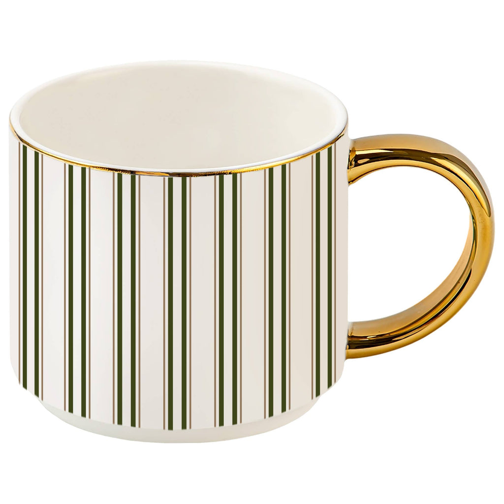 Green Stripe Coffee Mug