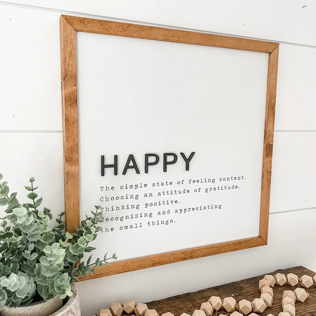 Happy Definition Sign