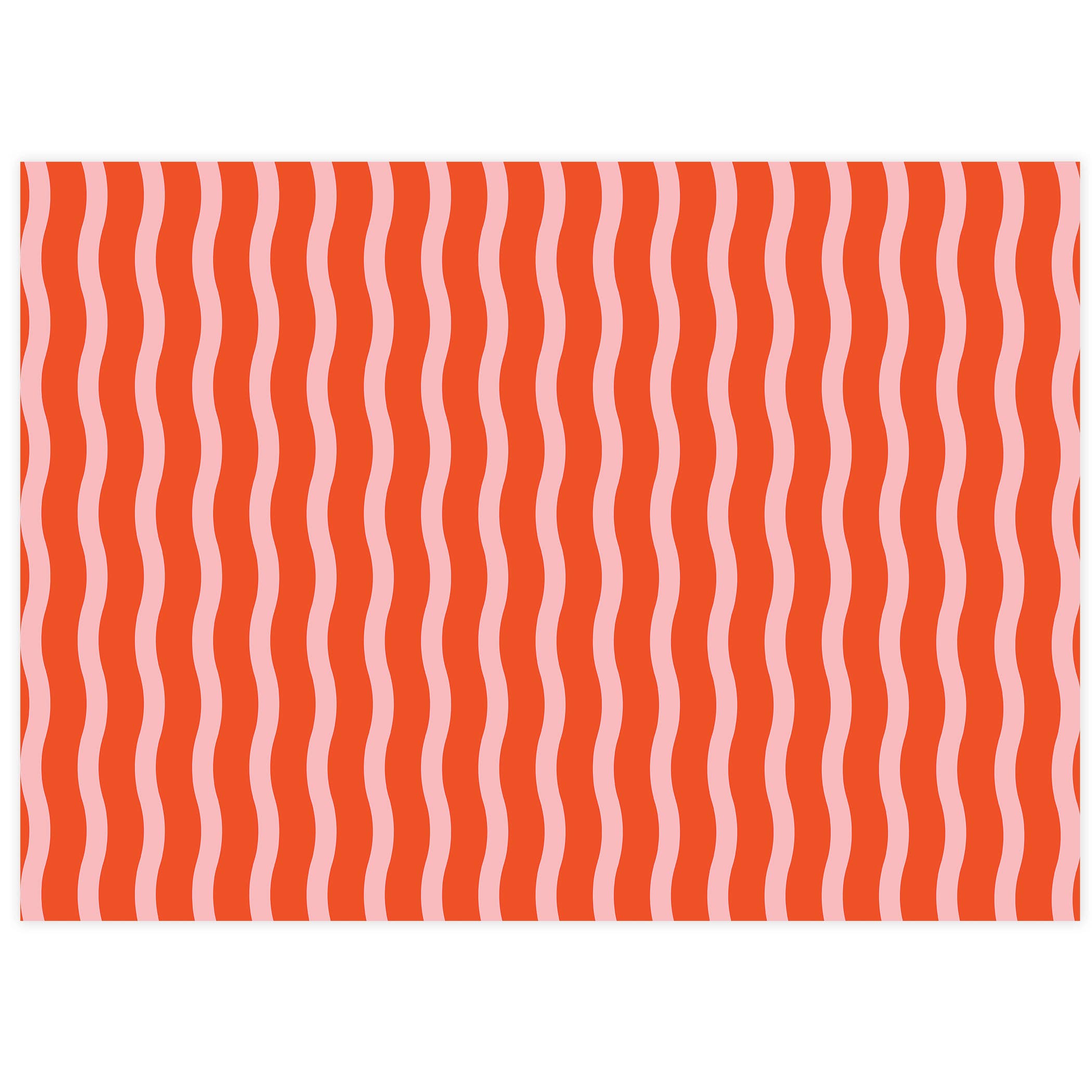 Tangy Red Fussy Stripe Tissue Paper