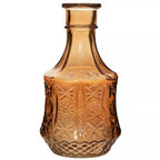 Embossed Floral Glass Vase
