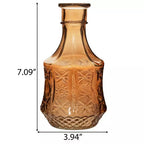 Embossed Floral Glass Vase