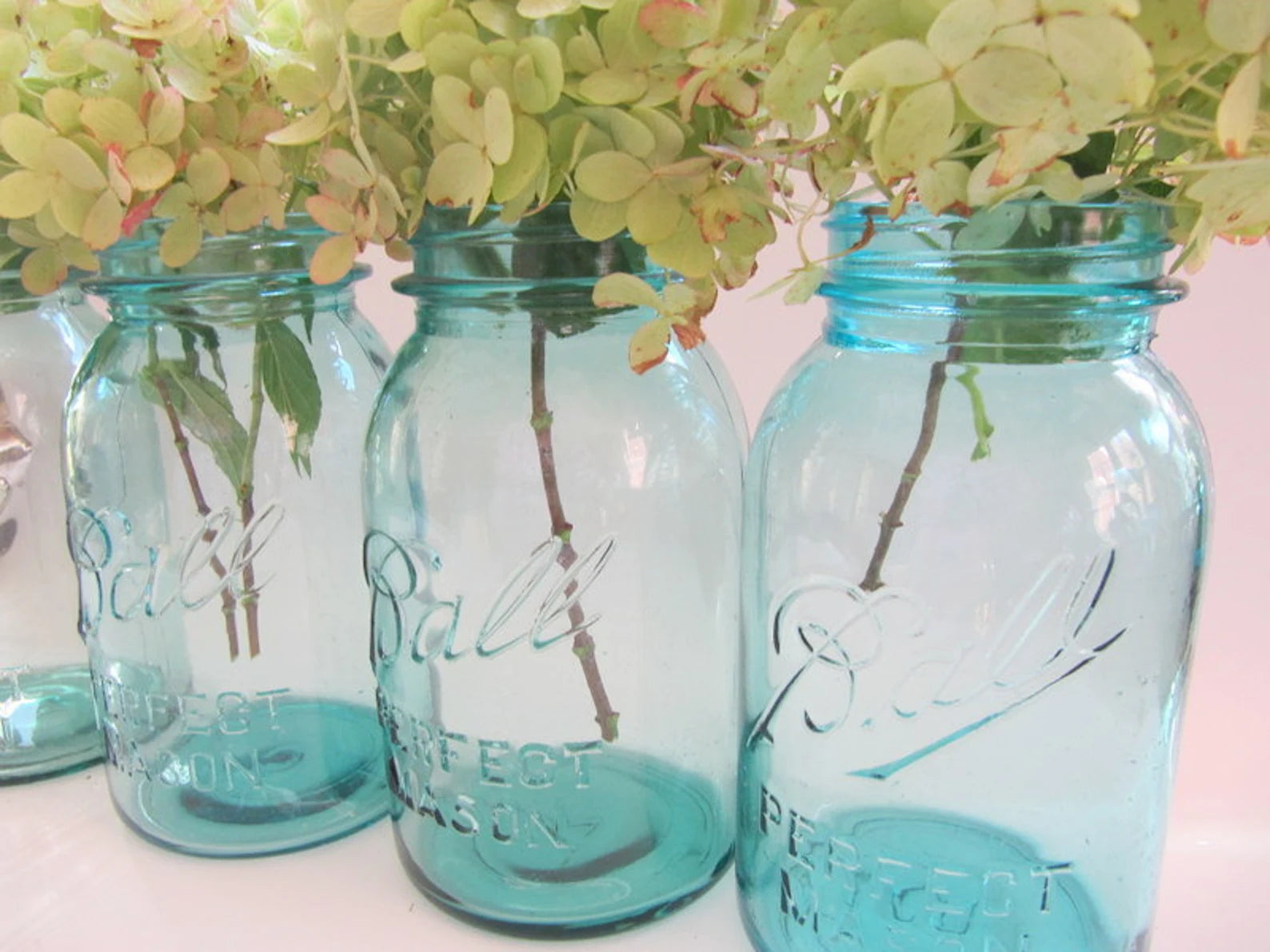 Blue Vintage Mason Jars