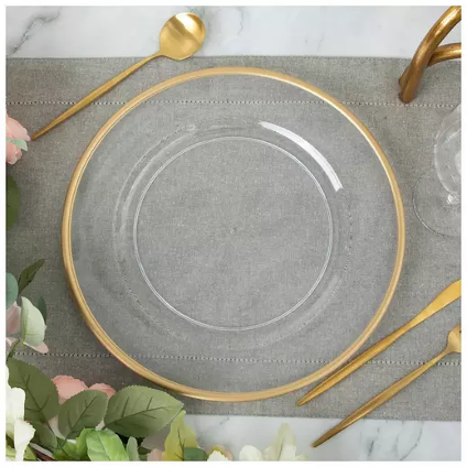 Gold Rimmed Charger Plate