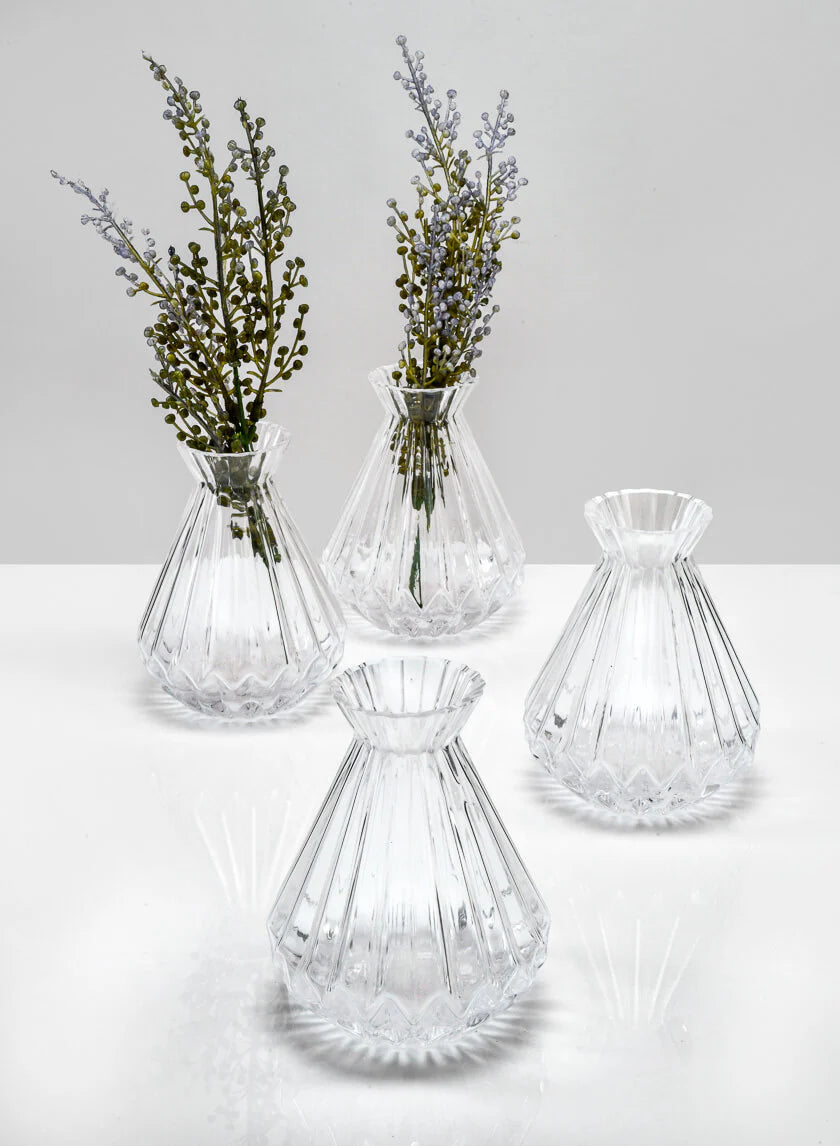 Clear Diamond Glass Vase