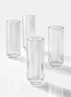 Clear Ribbed Skinny Votives