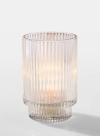 Clear Ribbed Wide Votives