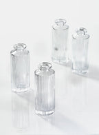 Pleated Glass Bud Vases