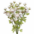 18" Mini Ranunculus Bush - Antique Beige