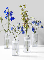 Pleated Glass Bud Vases