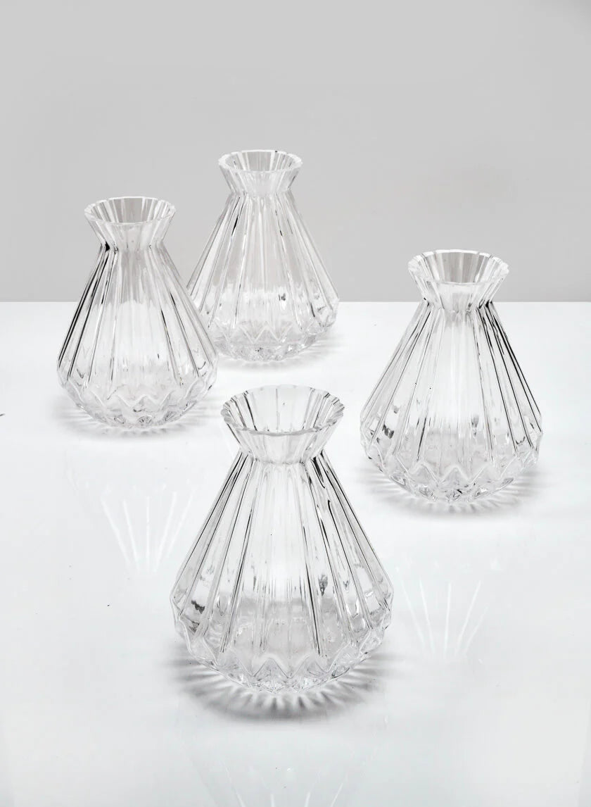 Clear Diamond Glass Vase