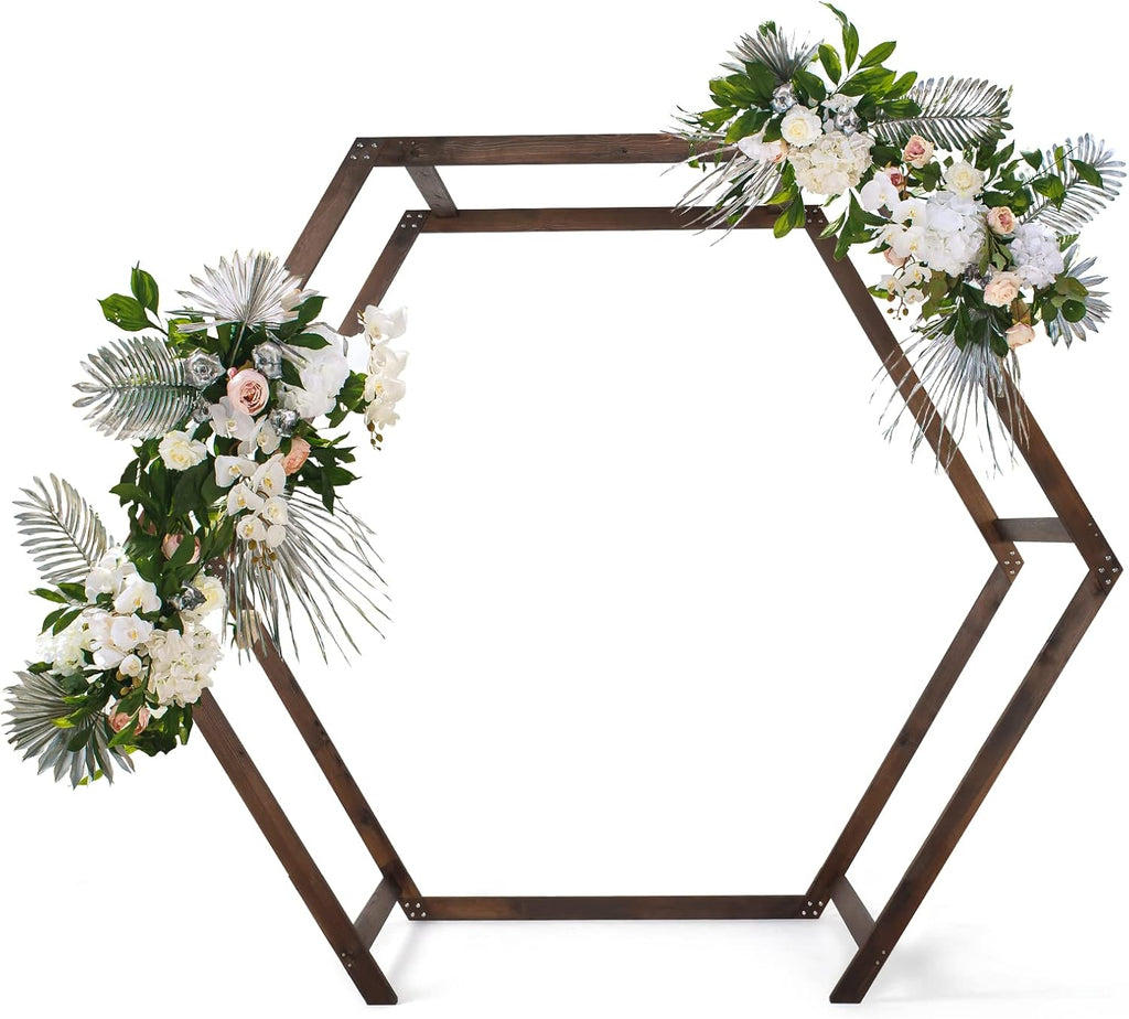 Wood Hexagon Arch/Backdrop