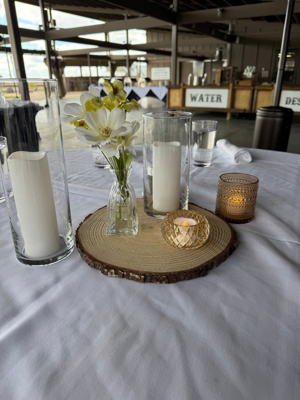 Round Wood Centerpiece Slice